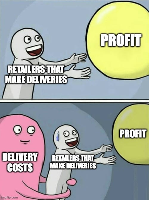 delivery costs meme