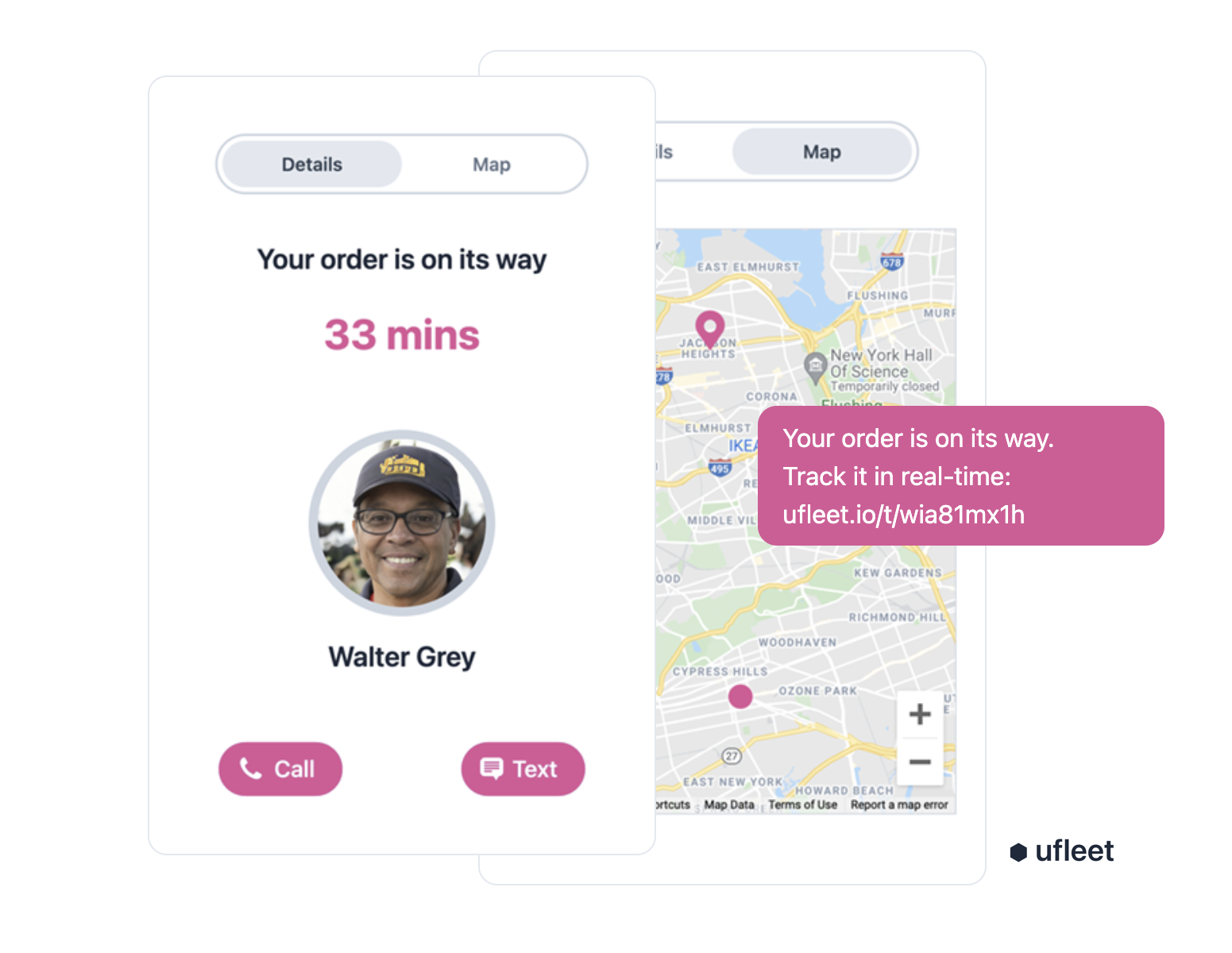 ufleet delivery updates to customers