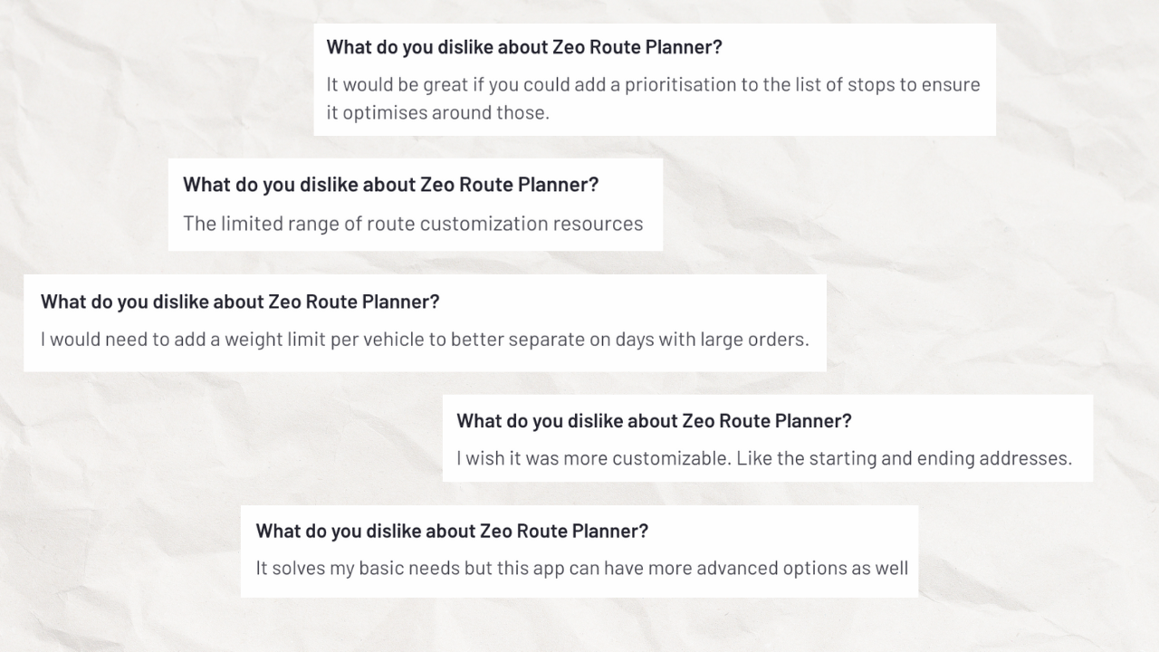 zoe route planner customization and flexibility